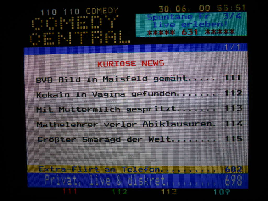 Teletext Comedy Central