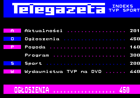 Teletext TVP Sport