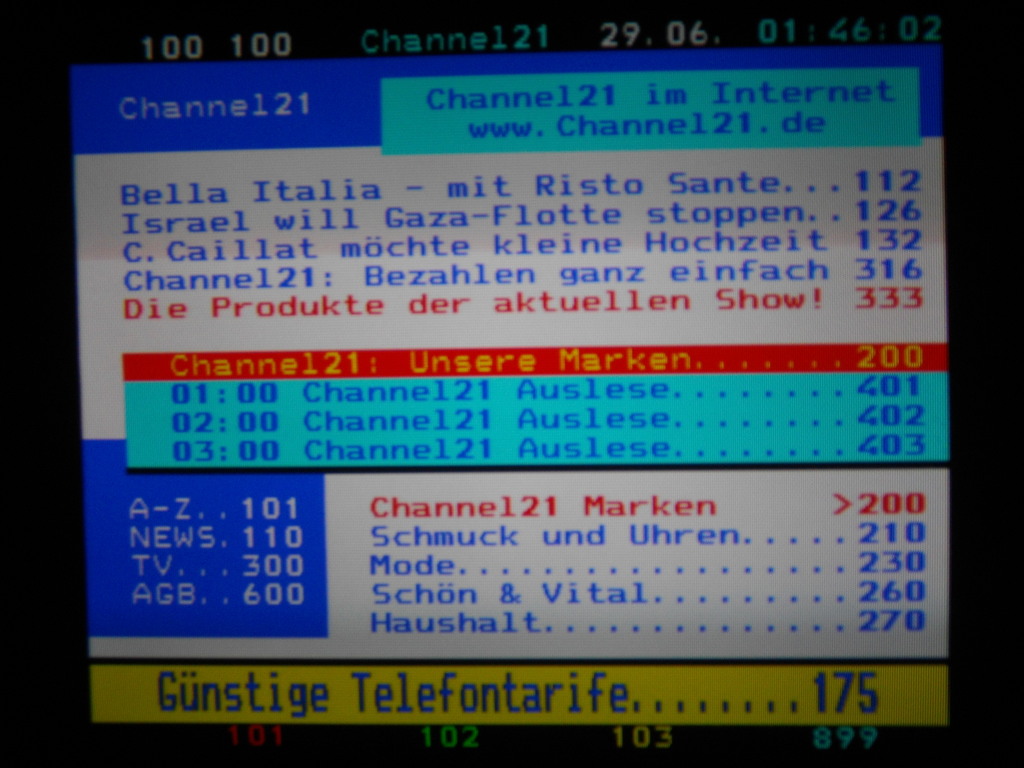 Teletext Channel 21