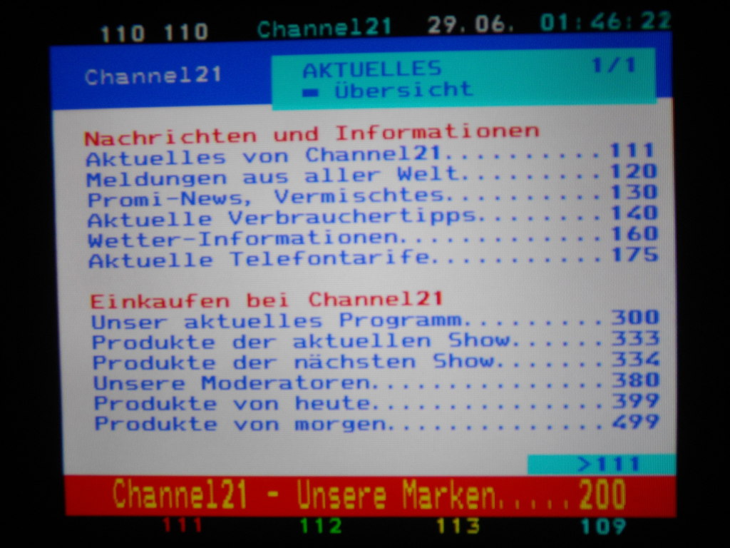 Teletext Channel 21