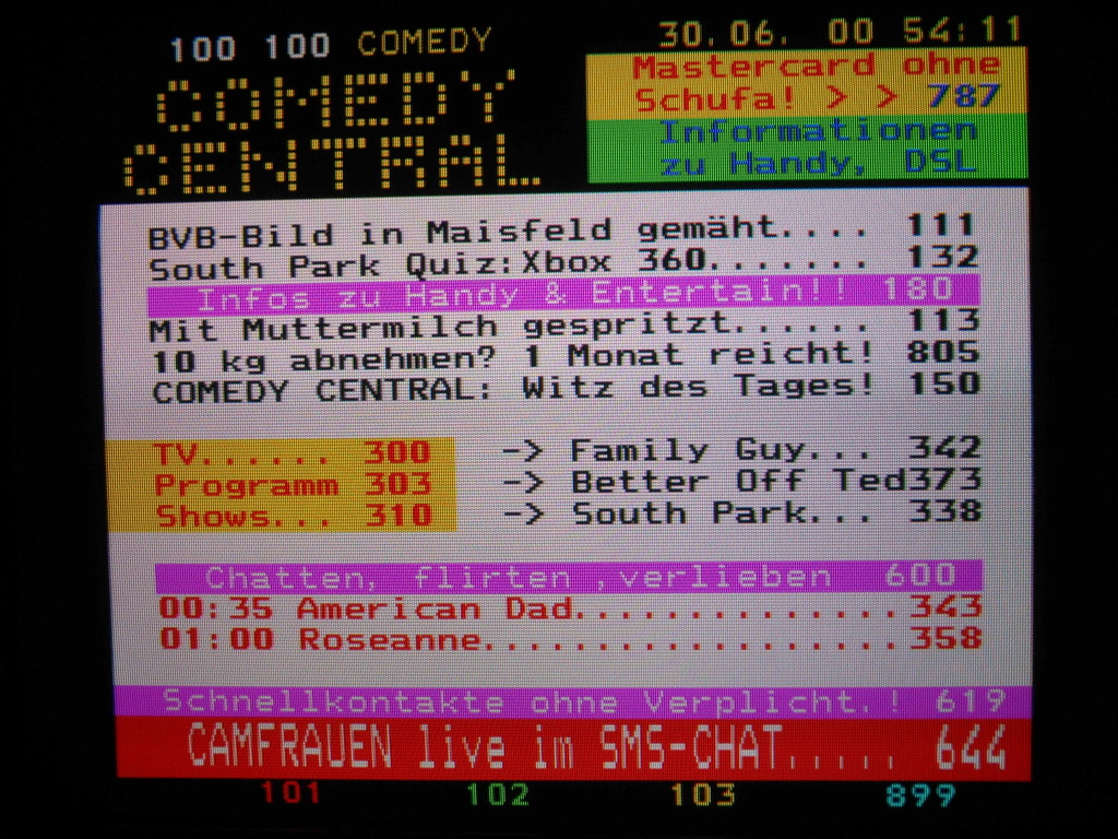 Teletext Comedy Central