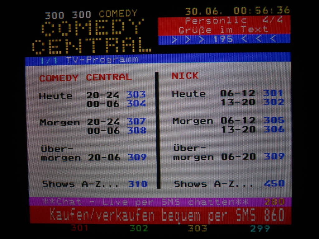 Teletext Comedy Central