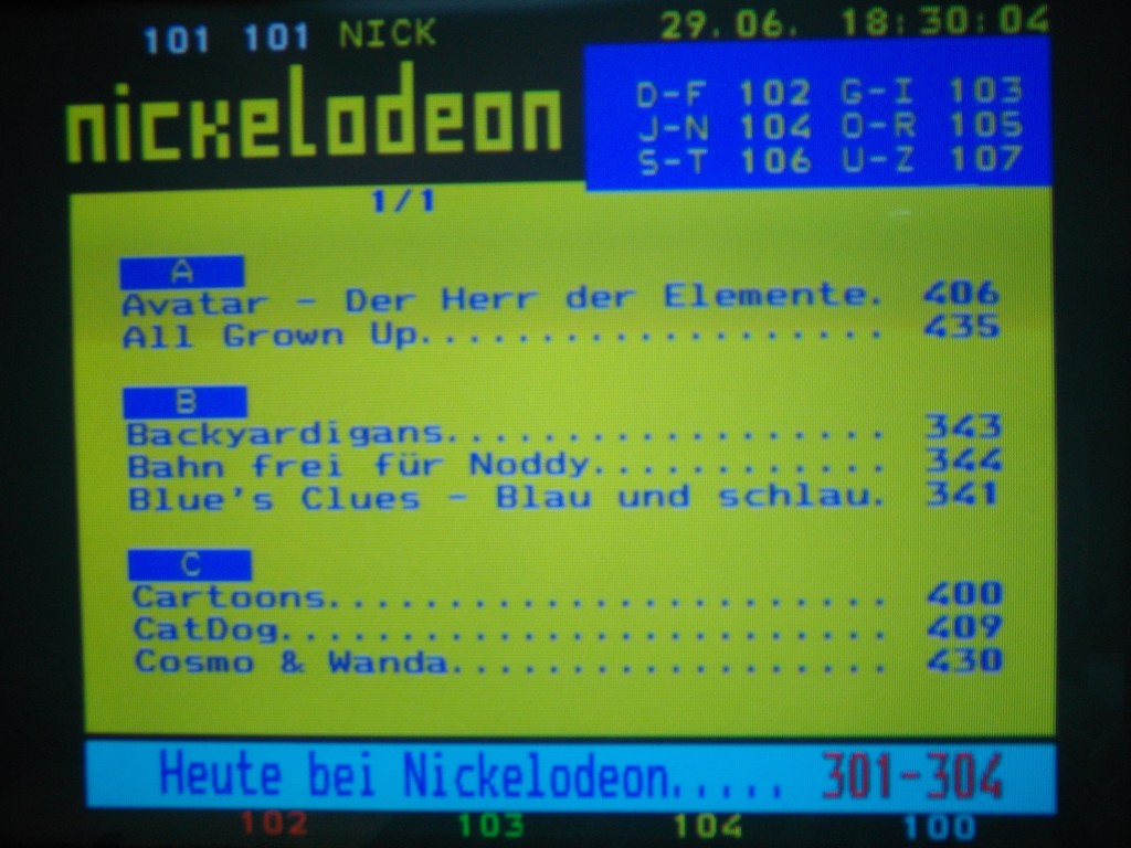 Teletext Nickelodeon