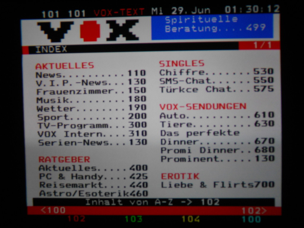 Teletext VOX