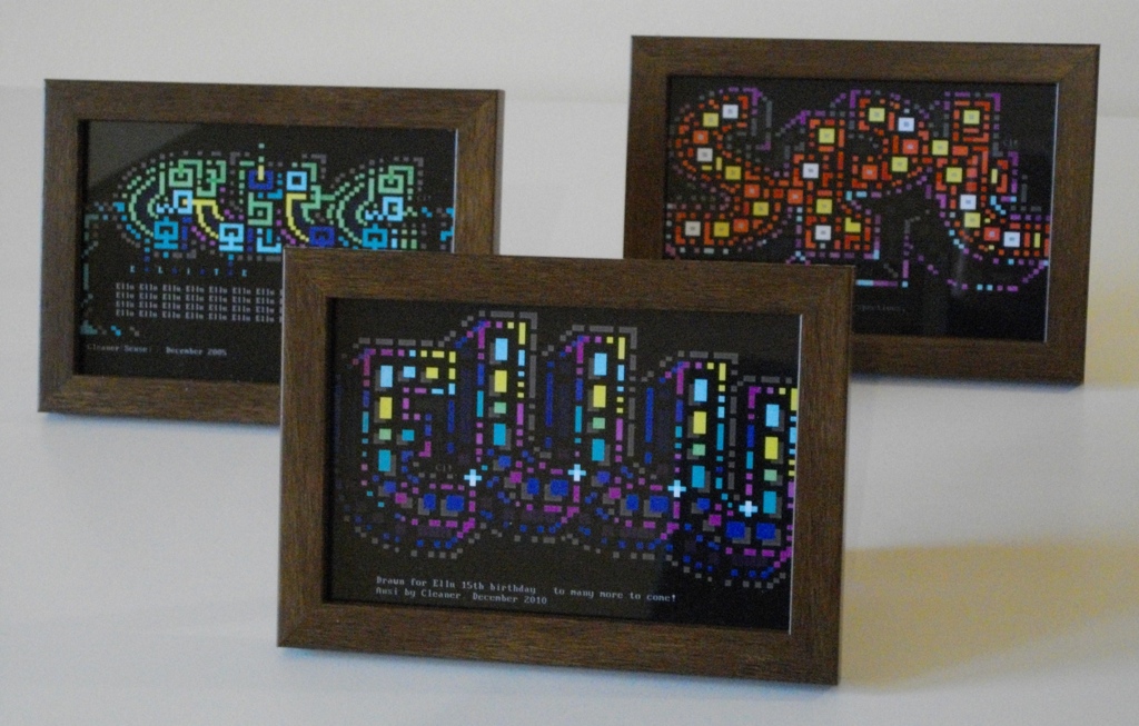 Printed Ansi art