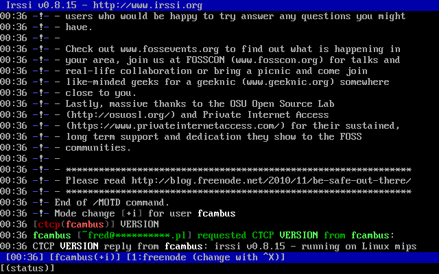 Irssi on OpenWrt