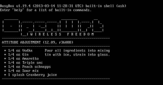 OpenWrt 12.09 MOTD