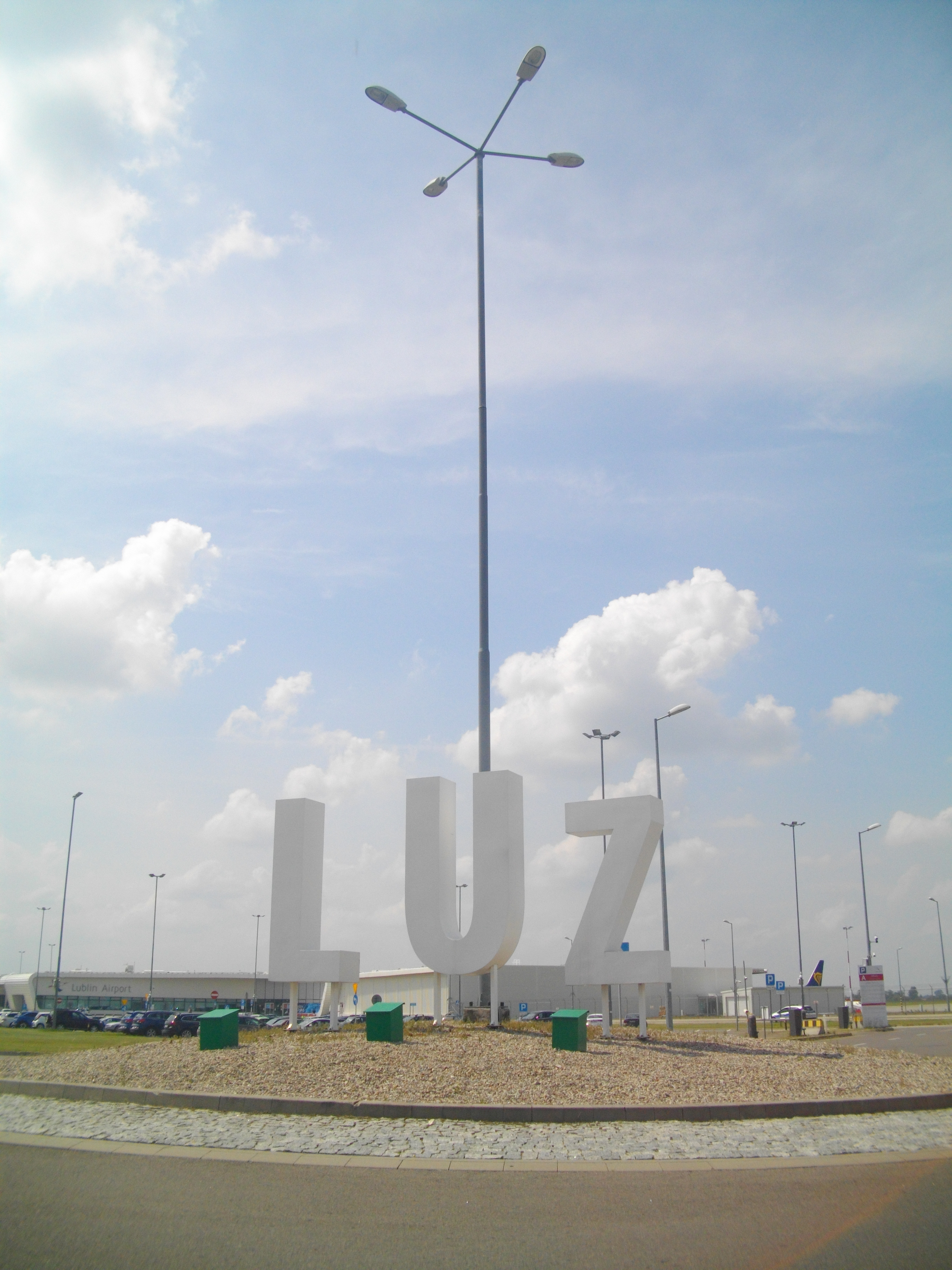 Lublin Airport LUZ sign